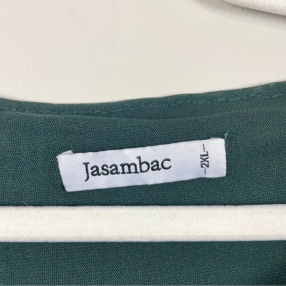 Jasambac Green Sequin Sparkly Special Occasion Top Holiday Party NYE Glam 2XL - Picture 13 of 16